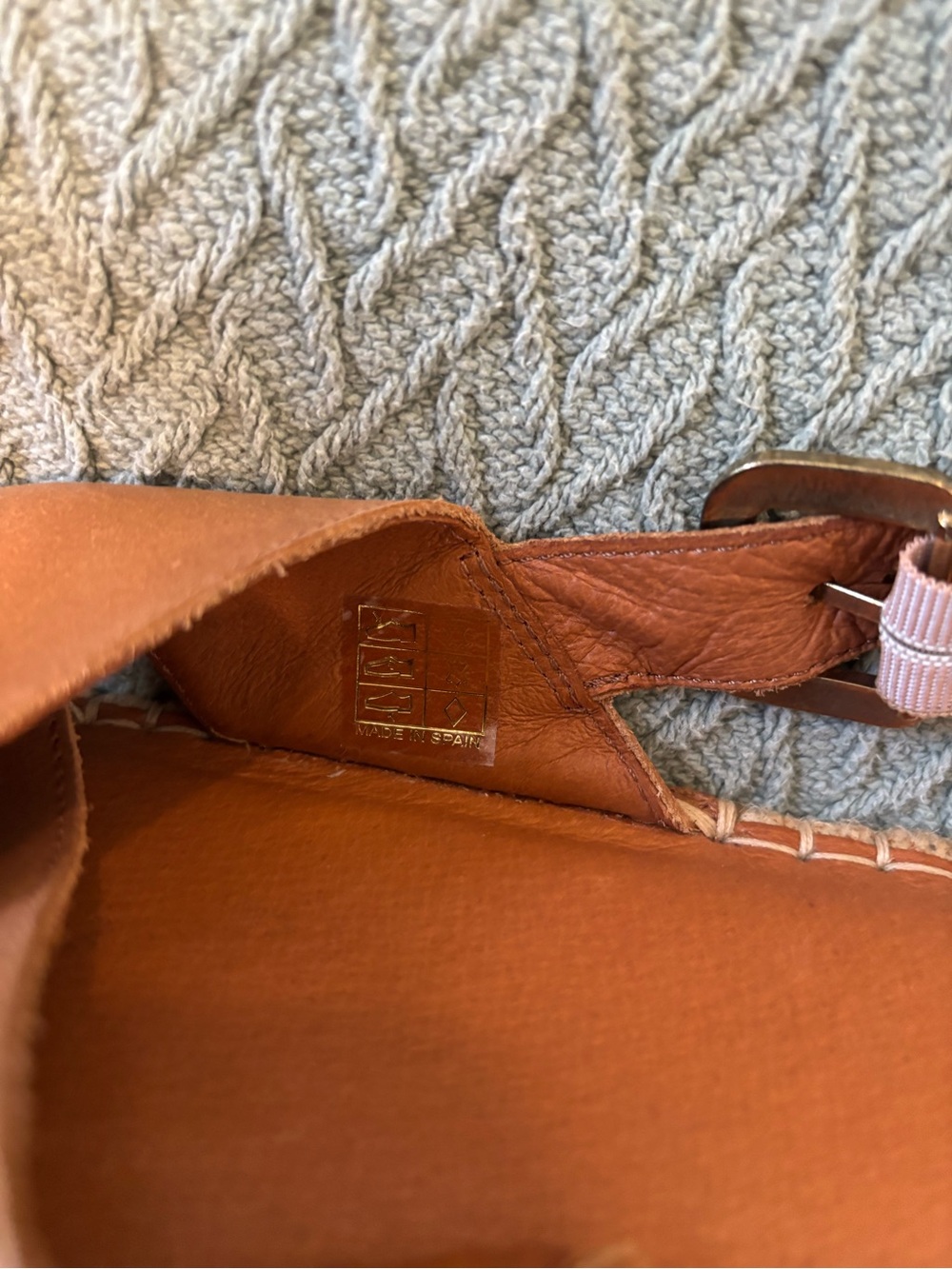 Like New Aloha’s  Women's Leather Espadrille Slingback Sandals made in Spain - Picture 9 of 9